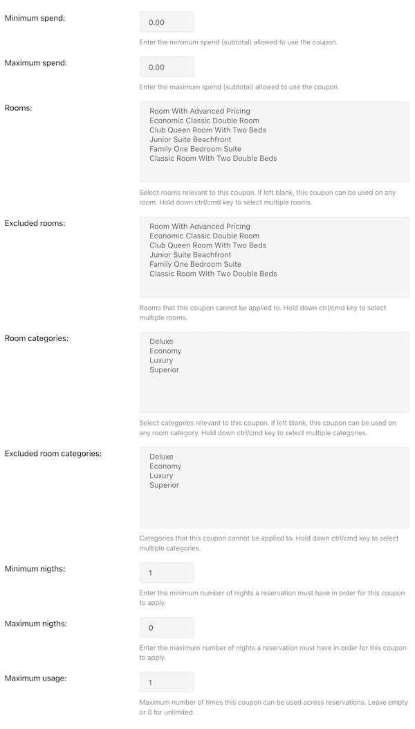 Advanced Coupons - Admin settings